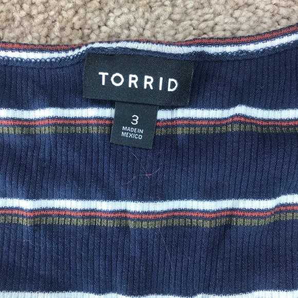 Torrid Chevron Ribbed Tee - Picture 2 of 3